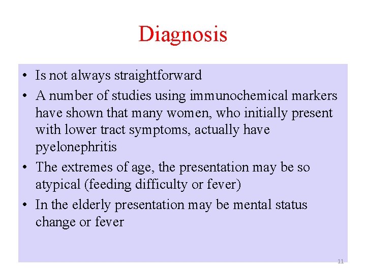 Diagnosis • Is not always straightforward • A number of studies using immunochemical markers Diagnosis • Is not always straightforward • A number of studies using immunochemical markers