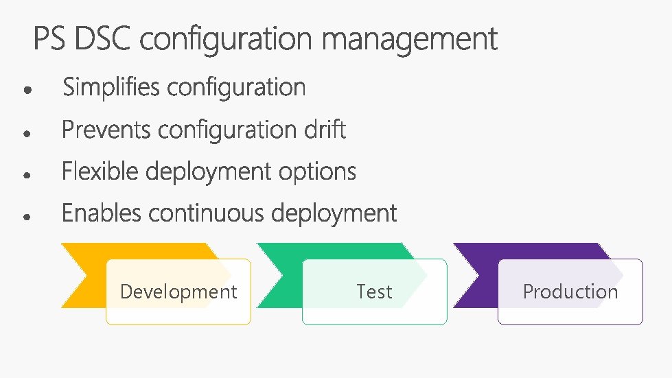 Development Test Production 