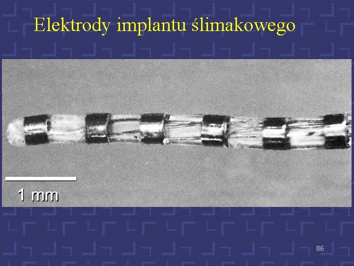 Elektrody implantu ślimakowego 86 