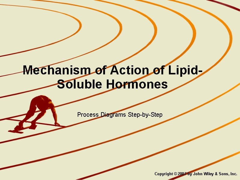 Mechanism of Action of Lipid. Soluble Hormones Process Diagrams Step-by-Step Copyright © 2007 by