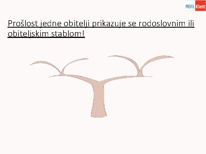 Prošlost jedne obitelji prikazuje se rodoslovnim ili obiteljskim stablom! Prošlost jedne obitelji prikazuje se rodoslovnim ili obiteljskim stablom!