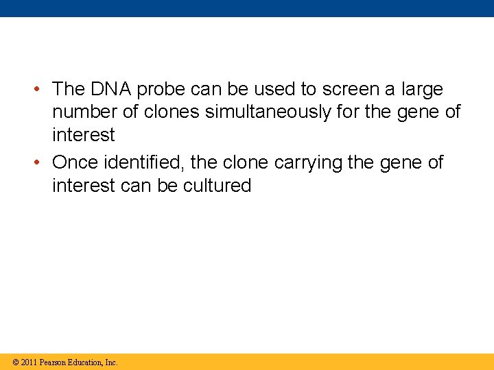  • The DNA probe can be used to screen a large number of