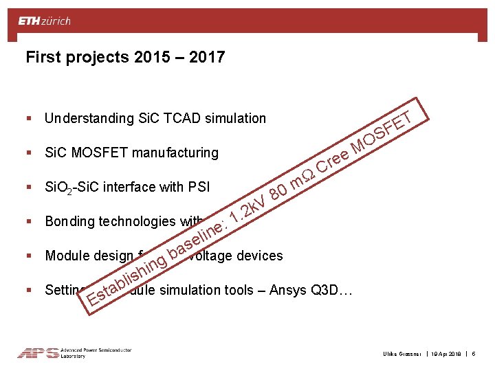 First projects 2015 – 2017 T E F § Understanding Si. C TCAD simulation