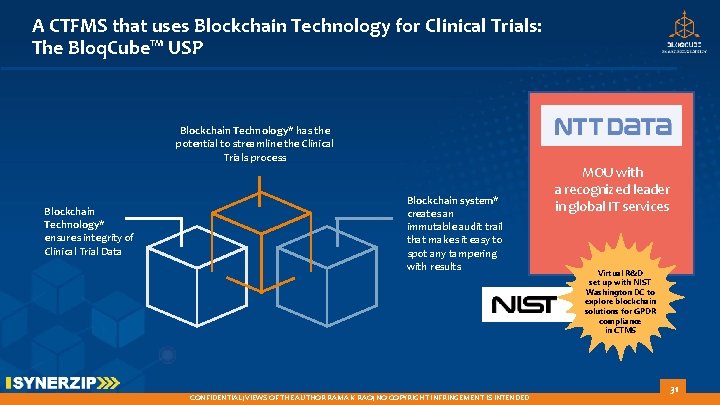 A CTFMS that uses Blockchain Technology for Clinical Trials: The Bloq. Cube™ USP Blockchain