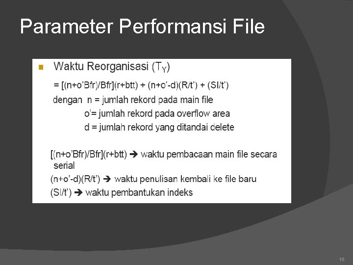 Parameter Performansi File 18 
