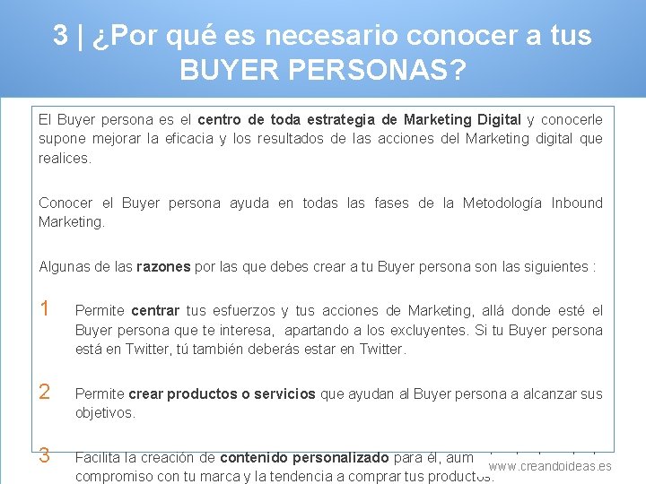 3 | ¿Por qué es necesario conocer a tus BUYER PERSONAS? El Buyer persona