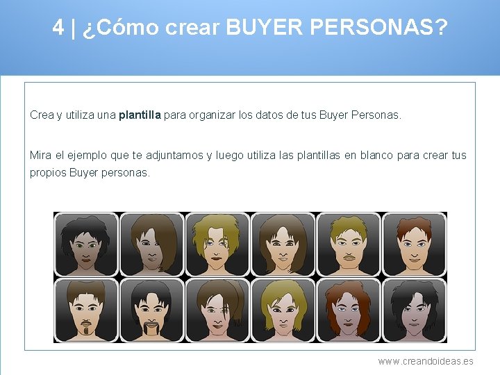 4 | ¿Cómo crear BUYER PERSONAS? Crea y utiliza una plantilla para organizar los