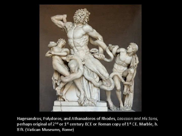 Hagesandros, Polydoros, and Athanadoros of Rhodes, Laocoon and His Sons, perhaps original of 2