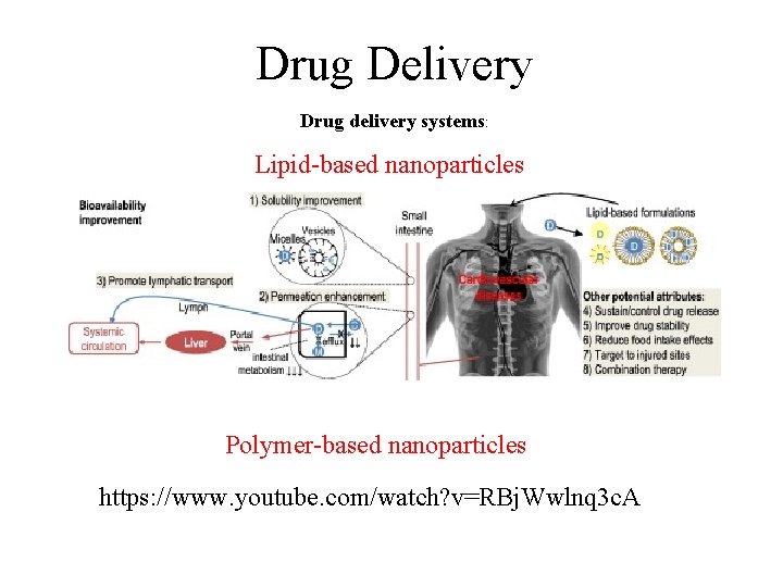 Drug Delivery Drug delivery systems: Lipid-based nanoparticles Polymer-based nanoparticles https: //www. youtube. com/watch? v=RBj.