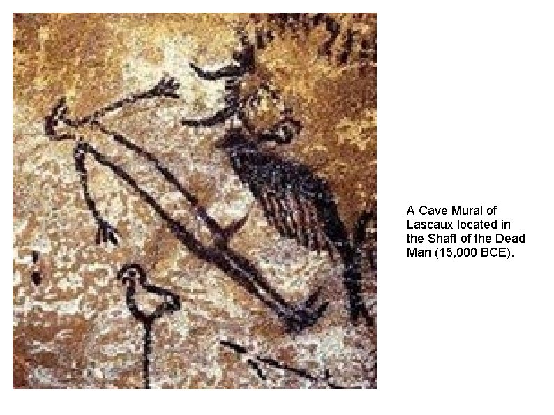 A Cave Mural of Lascaux located in the Shaft of the Dead Man (15,