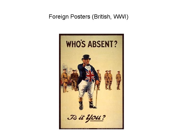 Foreign Posters (British, WWI) 