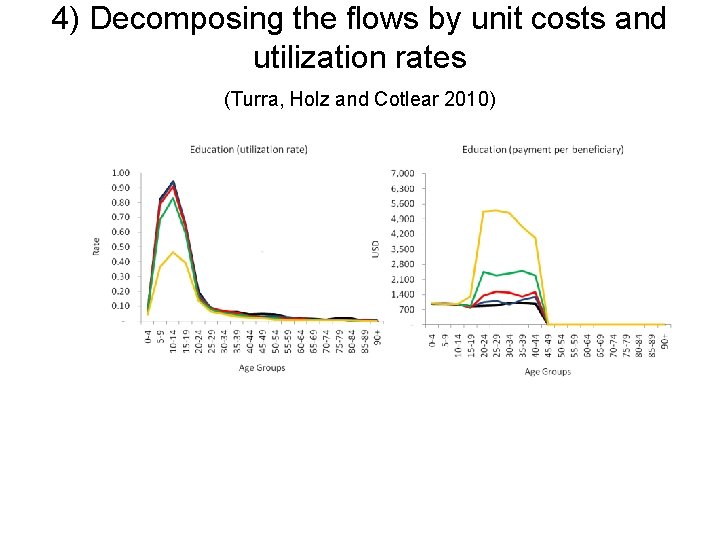 4) Decomposing the flows by unit costs and utilization rates (Turra, Holz and Cotlear