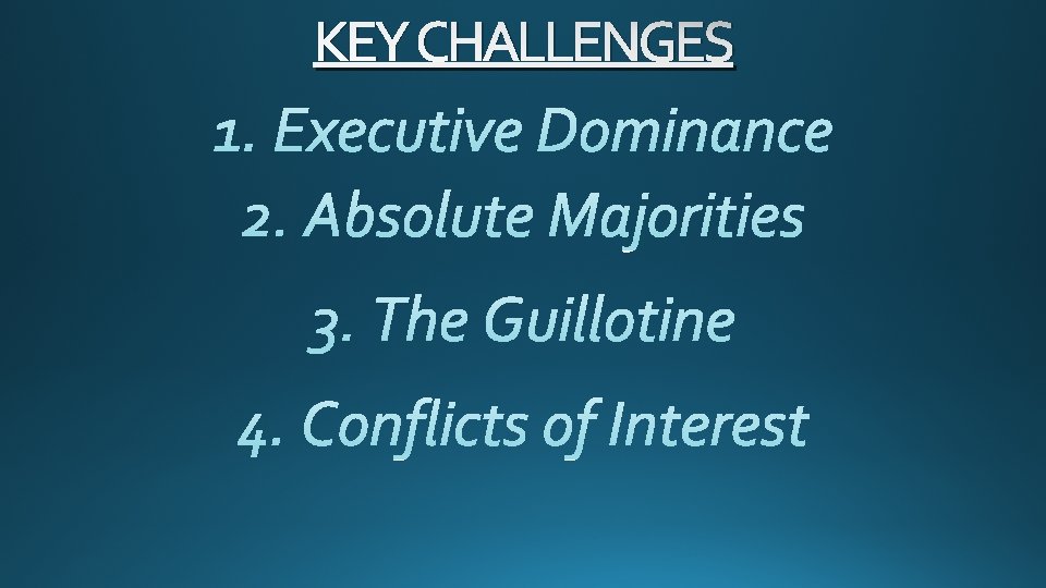 KEY CHALLENGES 