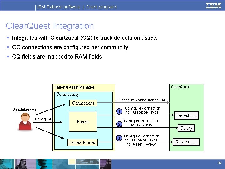 IBM Rational software | Client programs Clear. Quest Integration § Integrates with Clear. Quest