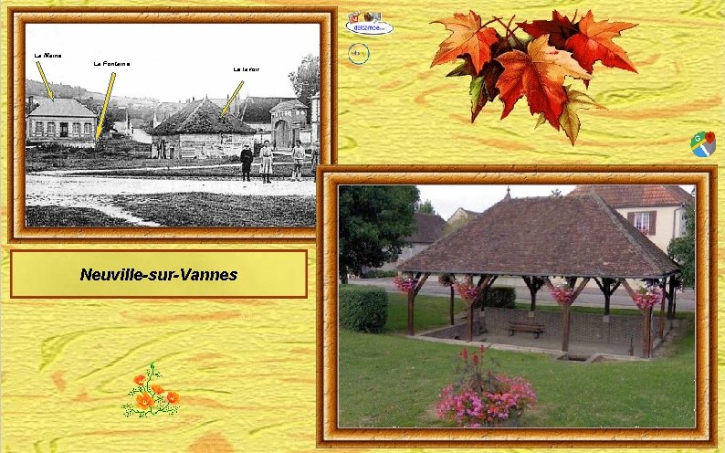 La Mairie La Fontaine Le lavoir Neuville-sur-Vannes 