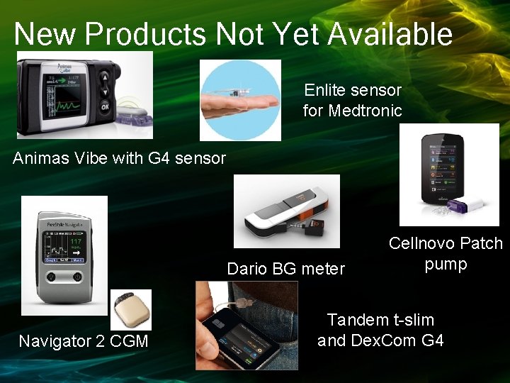 New Products Not Yet Available Enlite sensor for Medtronic Animas Vibe with G 4