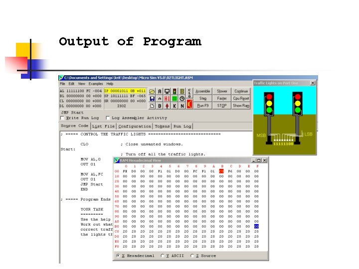 Output of Program 