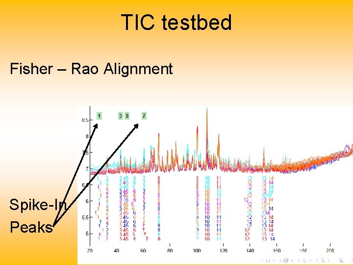 TIC testbed Fisher – Rao Alignment Spike-In Peaks 