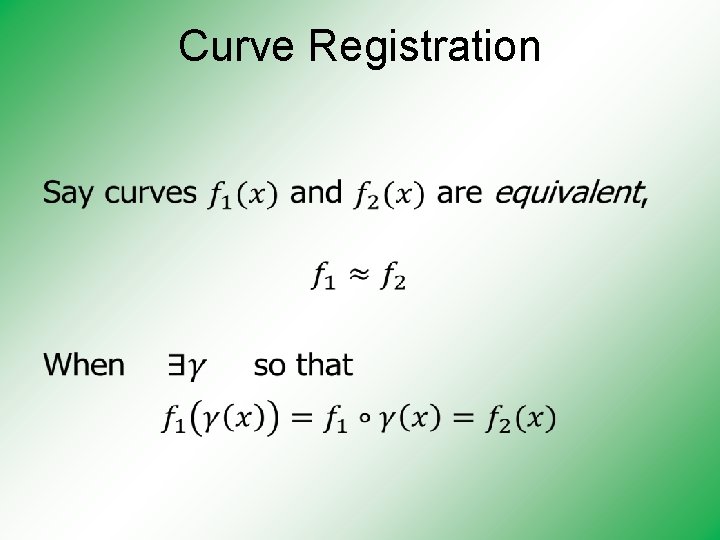 Curve Registration • 