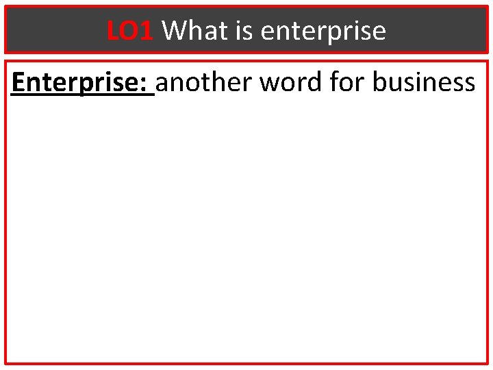 GCSE Business Studies Unit 1 Introduction to a