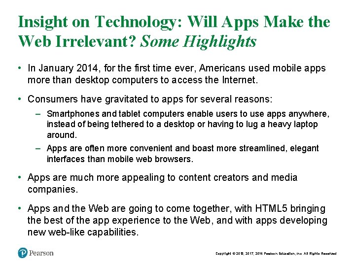 Insight on Technology: Will Apps Make the Web Irrelevant? Some Highlights • In January