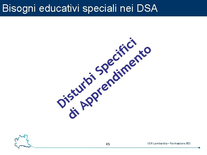 Bisogni educativi speciali nei DSA i f i i c o t n c