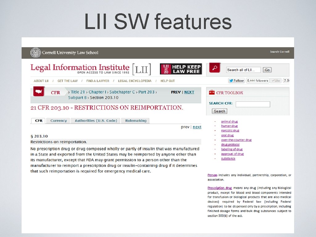 LII SW features 