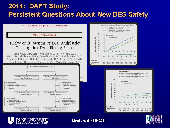 2014: DAPT Study: Persistent Questions About New DES Safety Mauri L et al, NEJM