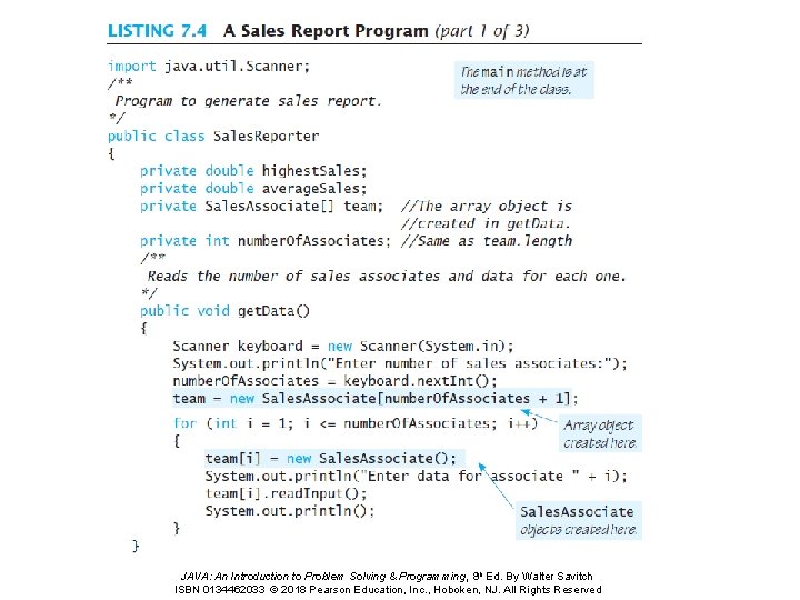 JAVA: An Introduction to Problem Solving & Programming, 8 th Ed. By Walter Savitch JAVA: An Introduction to Problem Solving & Programming, 8 th Ed. By Walter Savitch