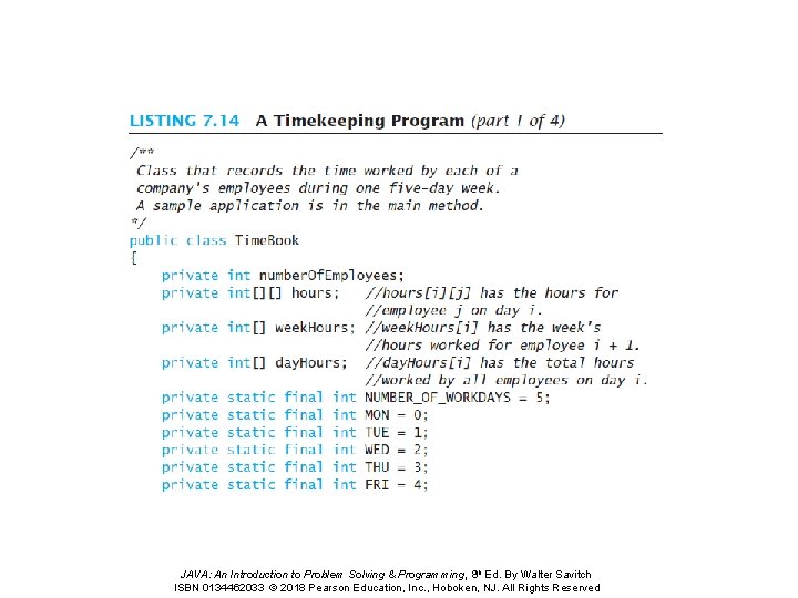 JAVA: An Introduction to Problem Solving & Programming, 8 th Ed. By Walter Savitch JAVA: An Introduction to Problem Solving & Programming, 8 th Ed. By Walter Savitch