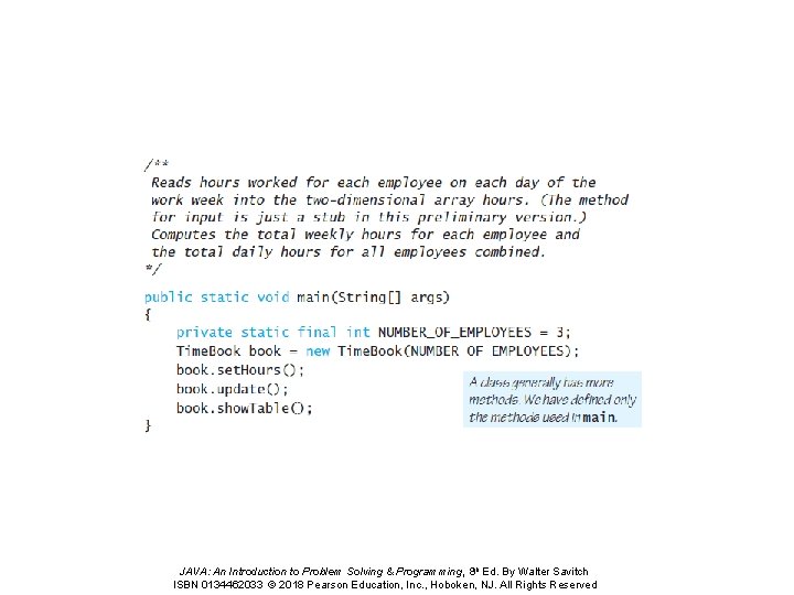 JAVA: An Introduction to Problem Solving & Programming, 8 th Ed. By Walter Savitch JAVA: An Introduction to Problem Solving & Programming, 8 th Ed. By Walter Savitch