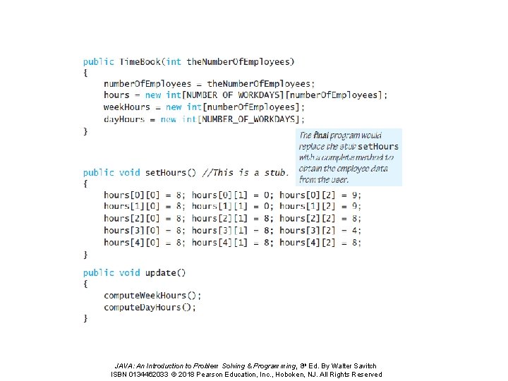 JAVA: An Introduction to Problem Solving & Programming, 8 th Ed. By Walter Savitch JAVA: An Introduction to Problem Solving & Programming, 8 th Ed. By Walter Savitch