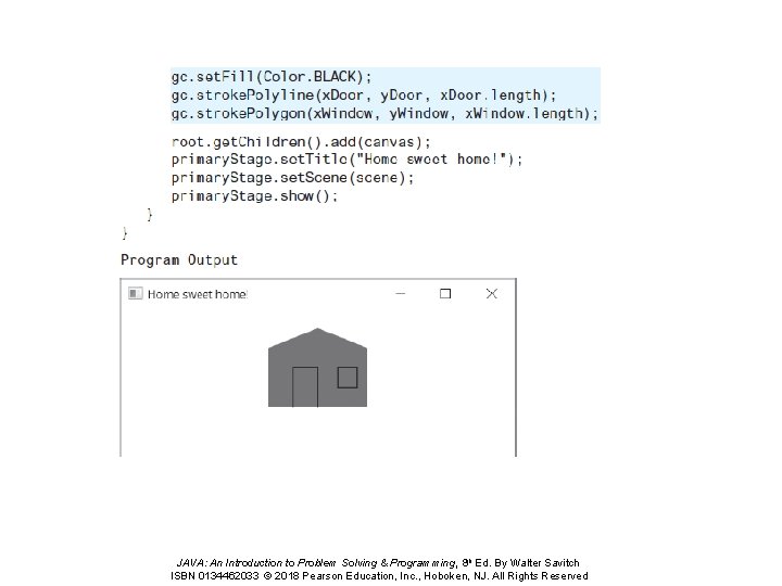 JAVA: An Introduction to Problem Solving & Programming, 8 th Ed. By Walter Savitch JAVA: An Introduction to Problem Solving & Programming, 8 th Ed. By Walter Savitch