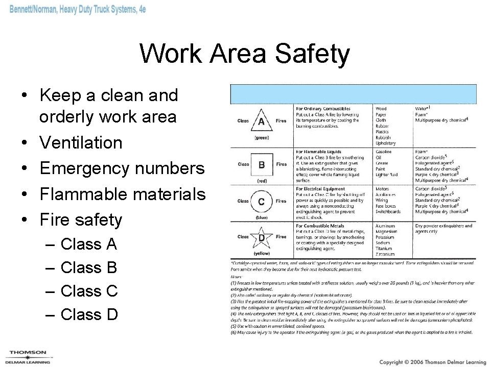 Work Area Safety • Keep a clean and orderly work area • Ventilation •