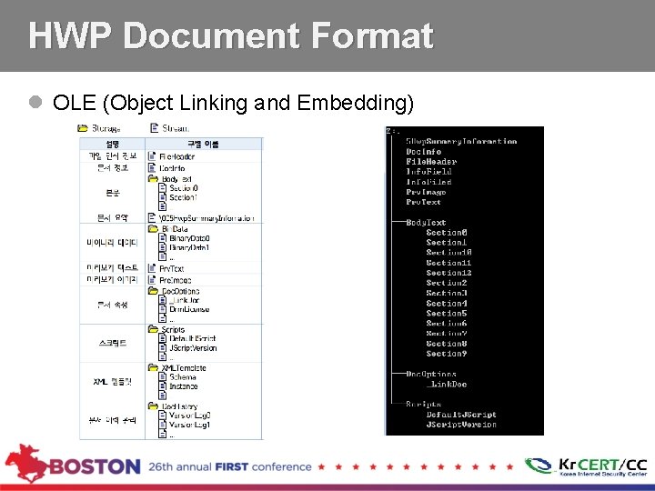 HWP Document Format l OLE (Object Linking and Embedding) 