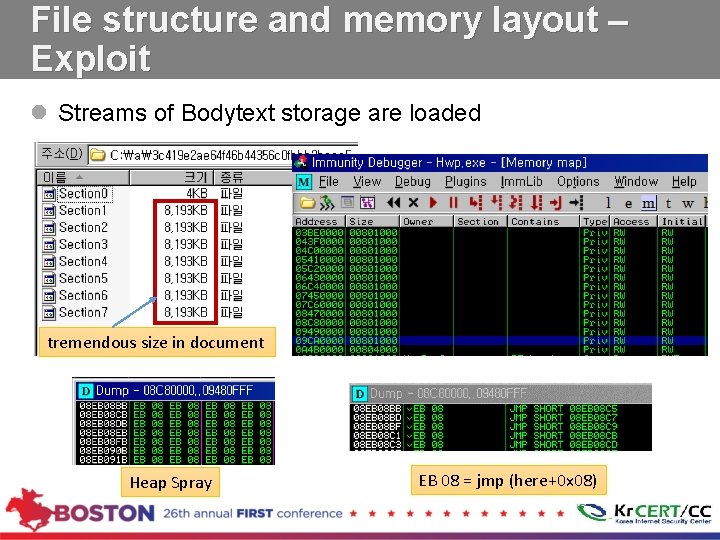 File structure and memory layout – Exploit l Streams of Bodytext storage are loaded
