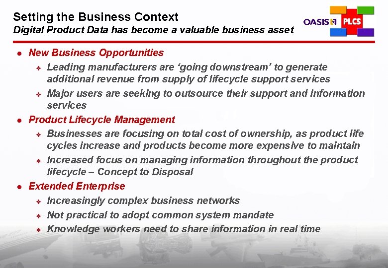 Setting the Business Context Digital Product Data has become a valuable business asset l