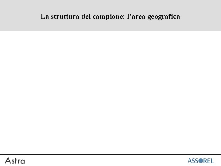 La struttura del campione: l’area geografica 