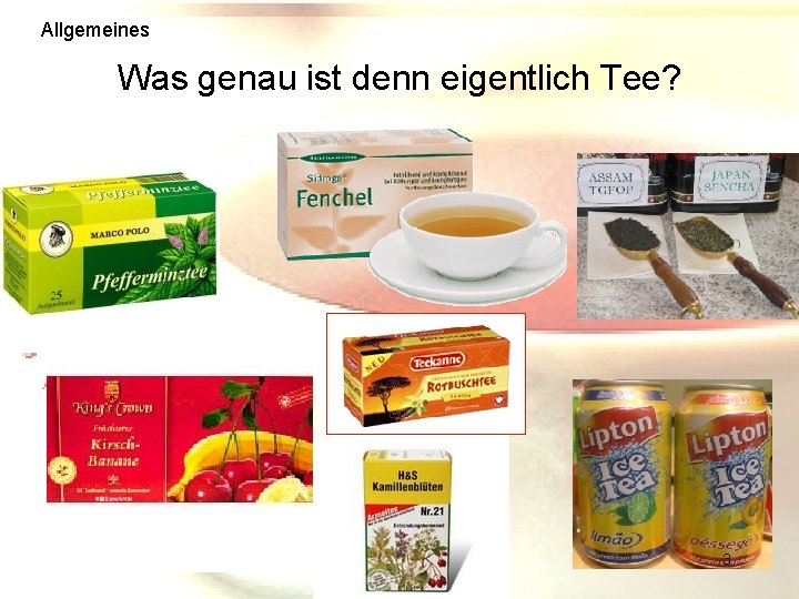 Allgemeines Was genau ist denn eigentlich Tee? 3 