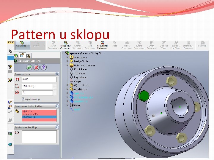 Pattern u sklopu �Takođe možemo koristiti i komande kao što su Linear i Circular