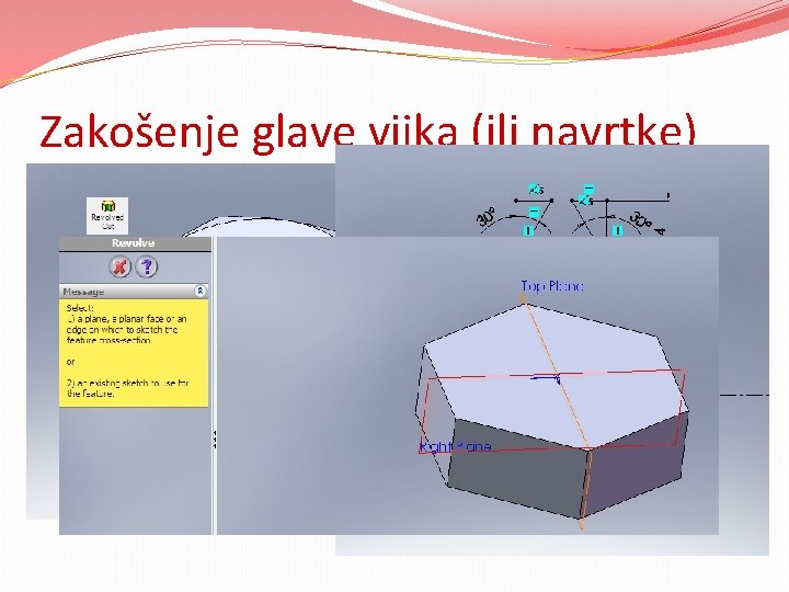 Zakošenje glave vijka (ili navrtke) 