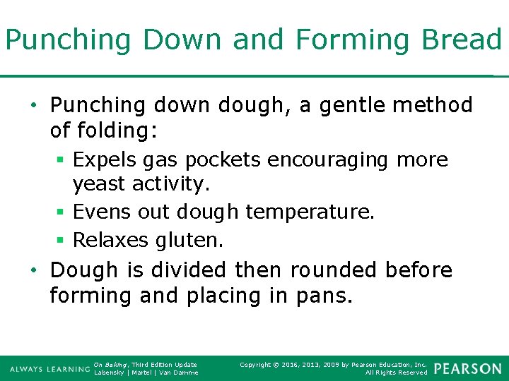 Punching Down and Forming Bread • Punching down dough, a gentle method of folding: