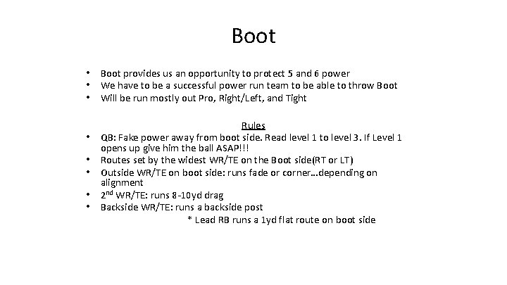 Boot • Boot provides us an opportunity to protect 5 and 6 power •