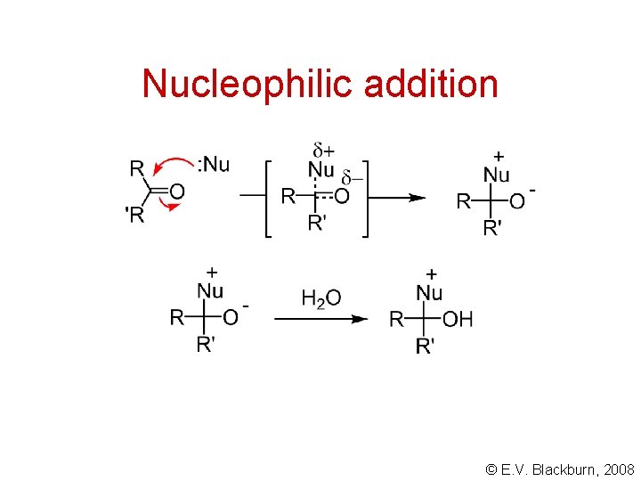 Nucleophilic addition © E. V. Blackburn, 2008 