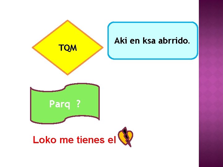 TQM Aki en ksa abrrido. Parq ? Loko me tienes el 