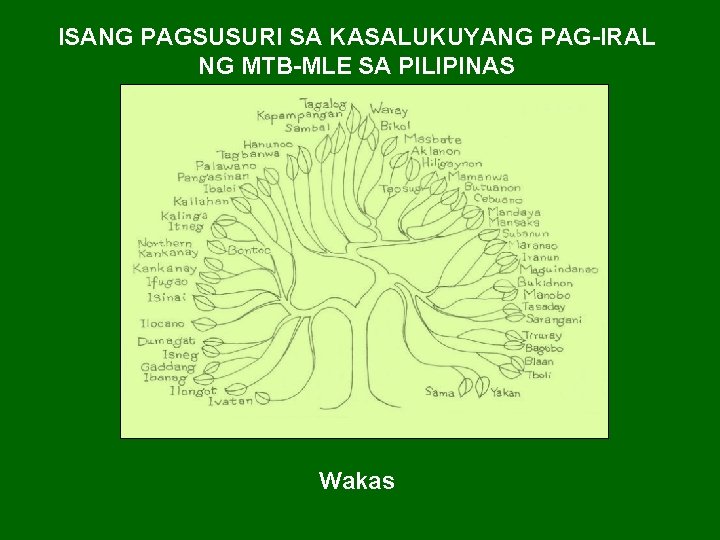 ISANG PAGSUSURI SA KASALUKUYANG PAG-IRAL NG MTB-MLE SA PILIPINAS Wakas ISANG PAGSUSURI SA KASALUKUYANG PAG-IRAL NG MTB-MLE SA PILIPINAS Wakas