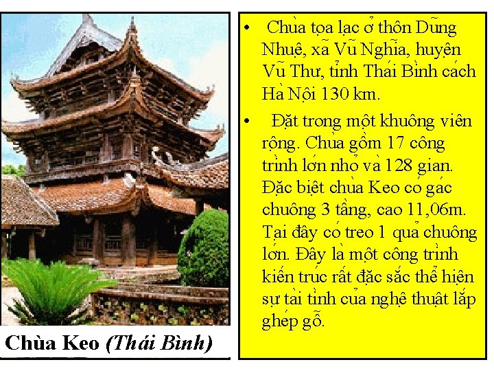 Chùa Keo (Thái Bình) • Chu a to a la c ơ thôn Du