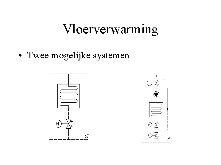 Vloerverwarming • Twee mogelijke systemen 