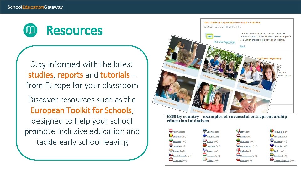 Resources Stay informed with the latest studies, reports and tutorials – from Europe for