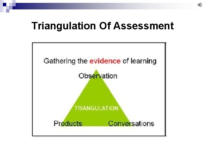 Triangulation Of Assessment 